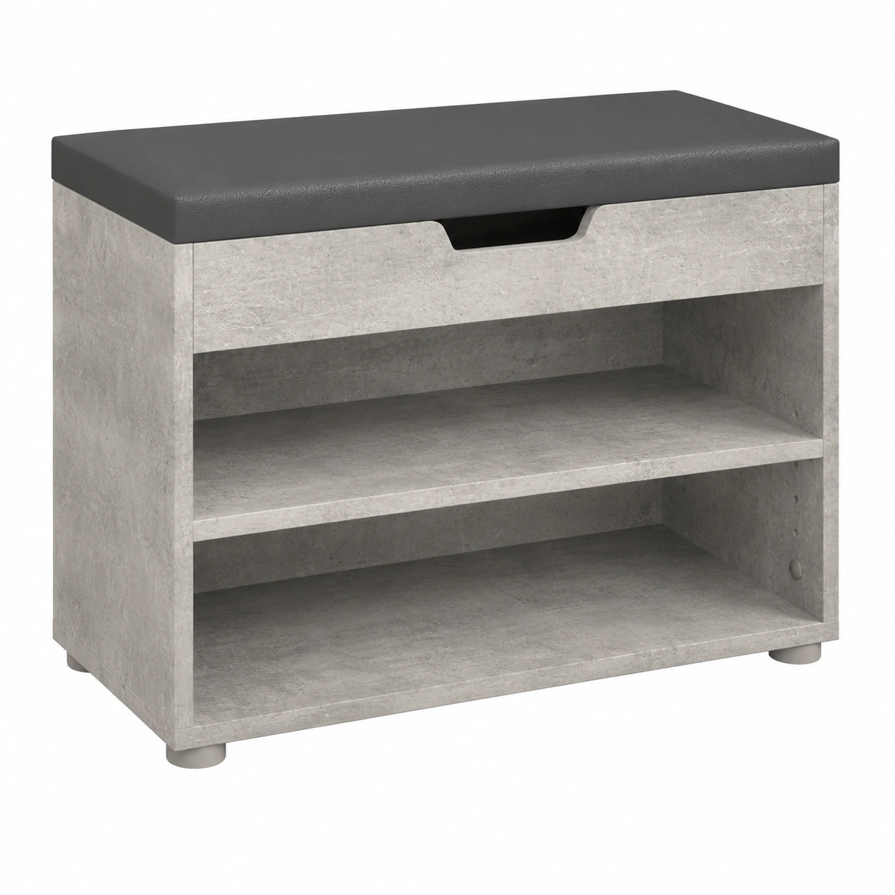 Vicco Schuhbank Rolfe aus Beton, 60 x 45 cm, Schuhaufbewahrung, passt zu Rolfe Möbeln