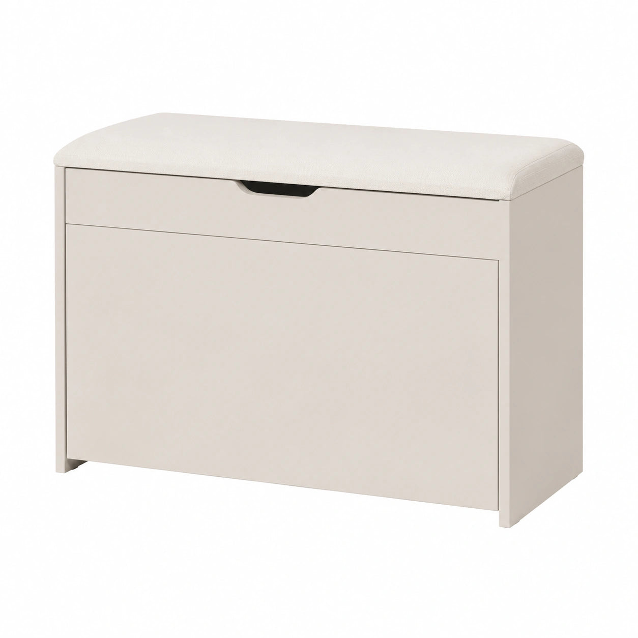 Multifunktionaler Schuhschrank mit Sitzbank und ausziehbaren Regalen, MDF, 57x30x53 cm, grau