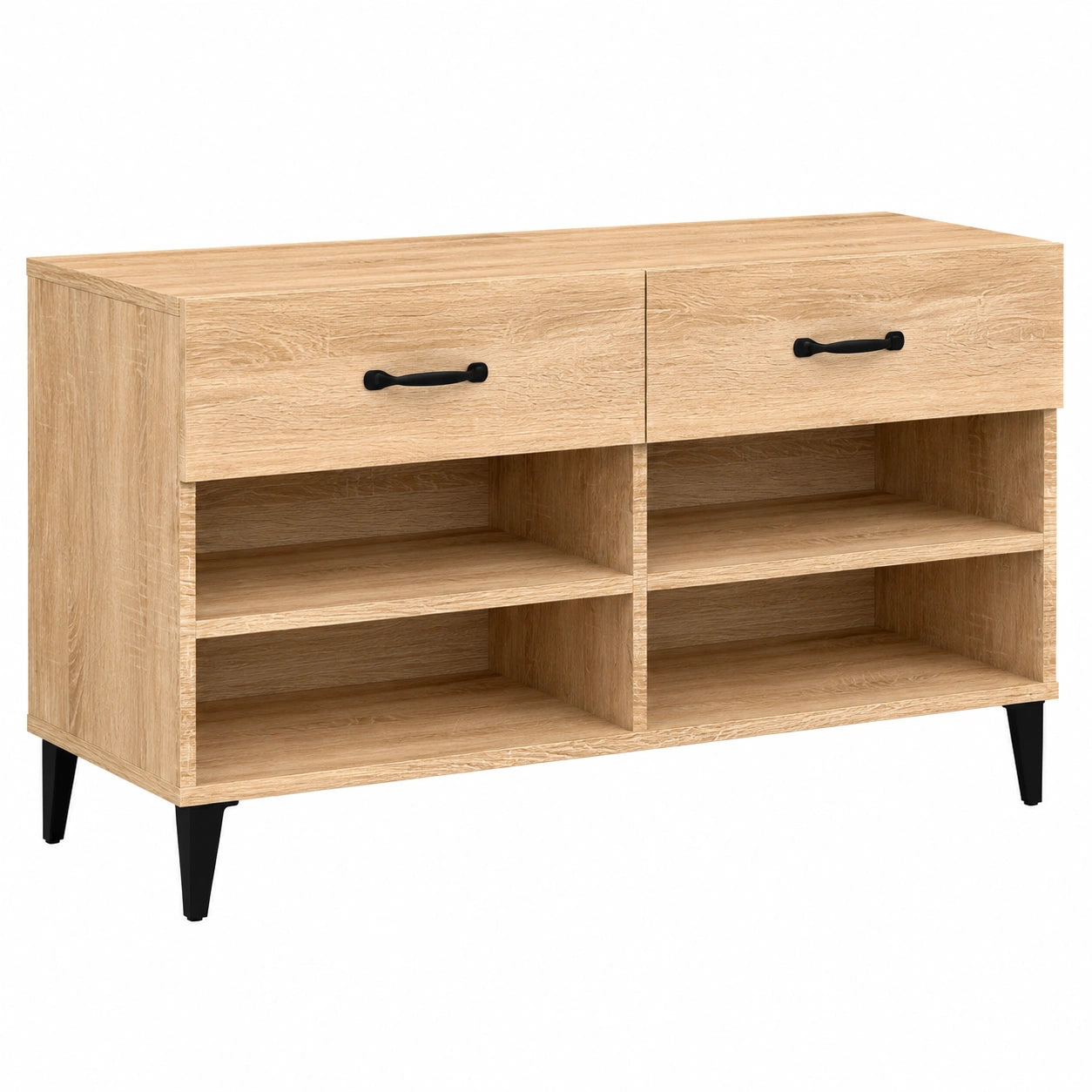 FIRBNUS Schuhschrank in Sonoma-Eiche 102x35x55 cm mit Viel Stauraum