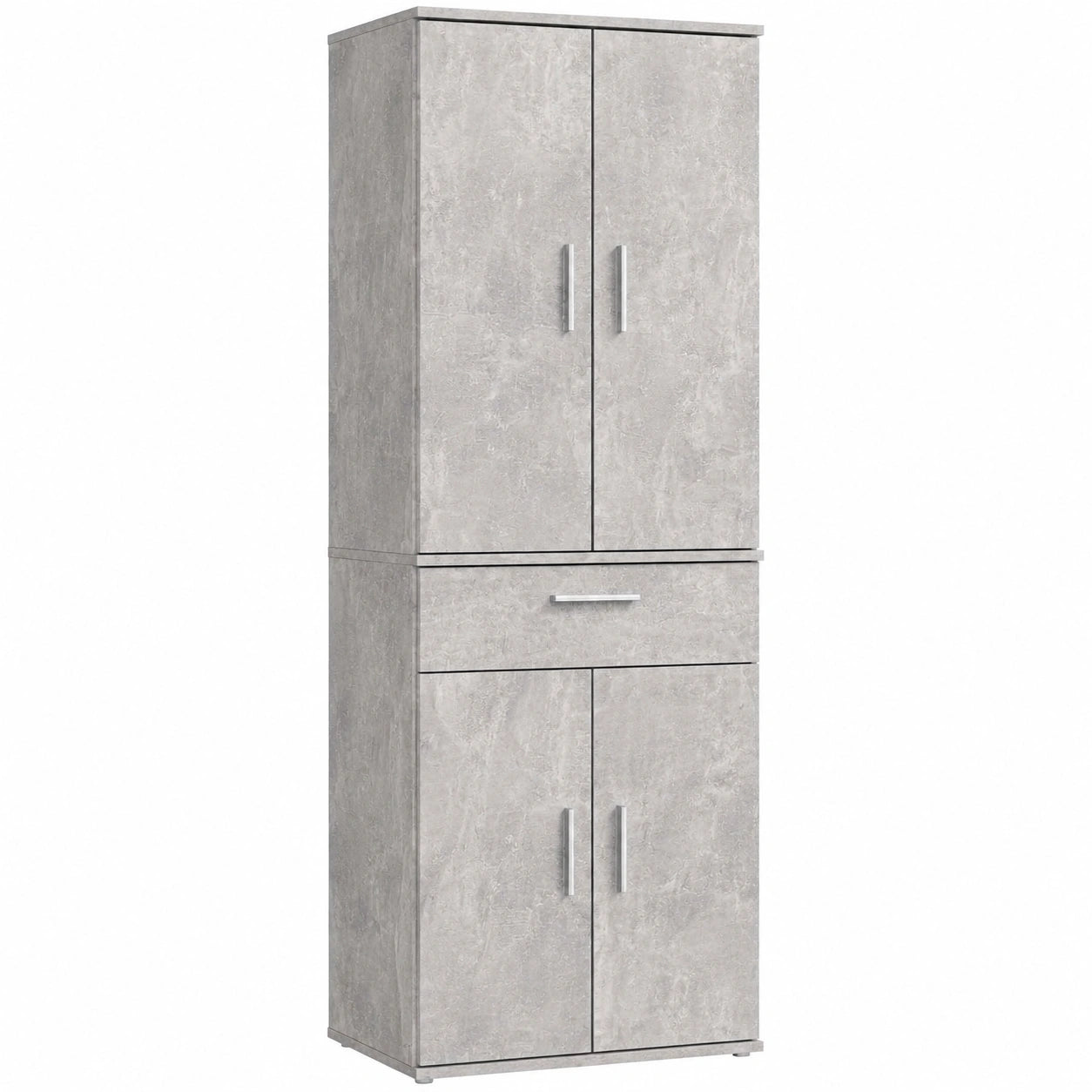 Mokebo Universalschrank aus Holz mit Schublade, Graue Betonoptik, Vielseitiger Stauraum