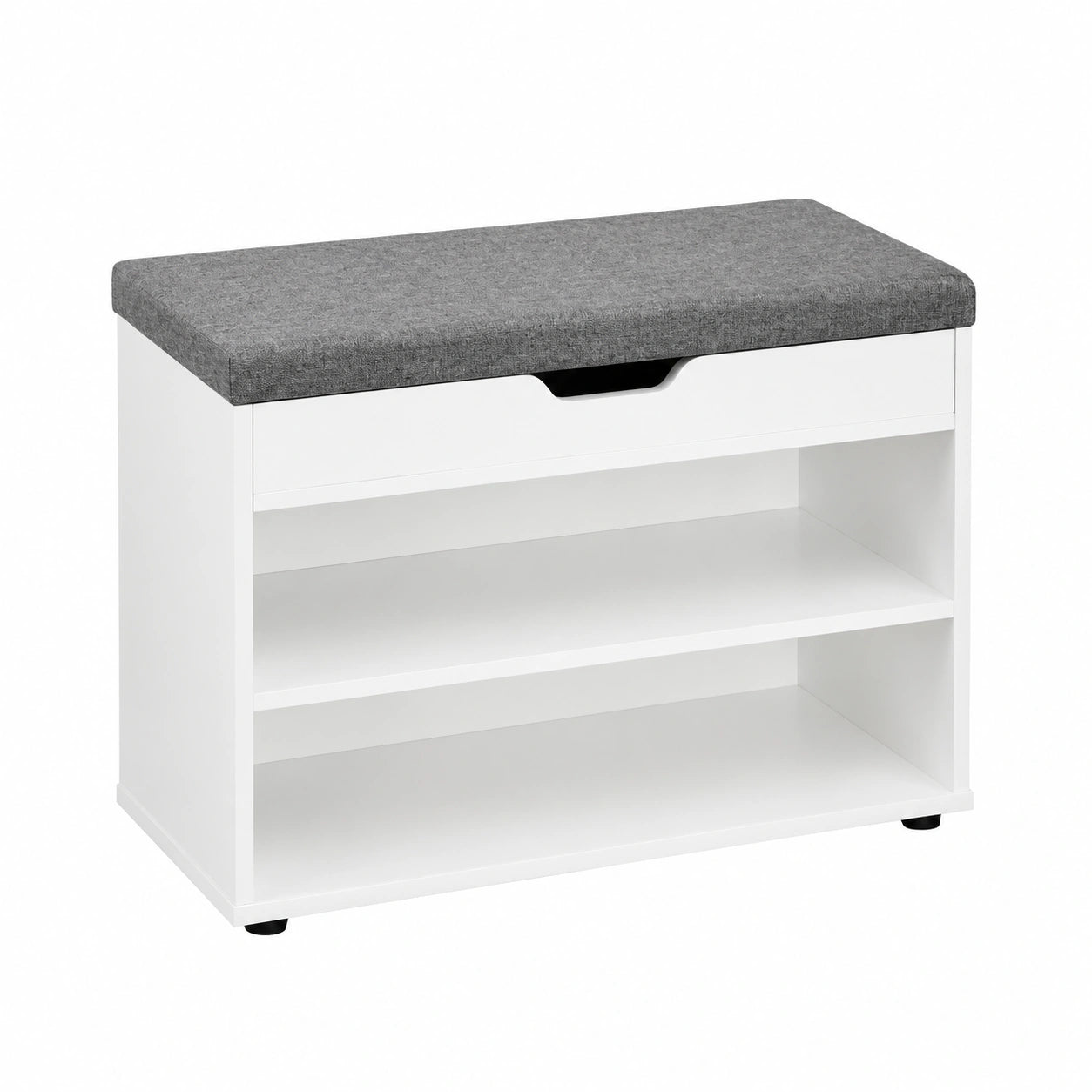 Kesper Schuhschrank mit Sitzkissen, Weiß, 60x45x30 cm
