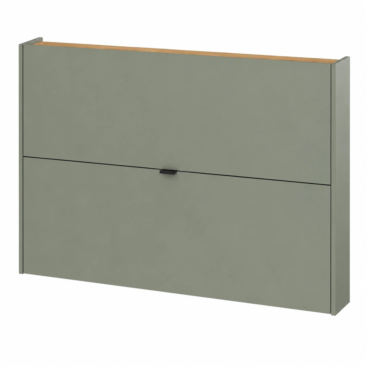 Schuhschrank Germania GW-Ameca, Taupegrün/Navarra-Eiche, Platzsparend, 140x83x18 cm