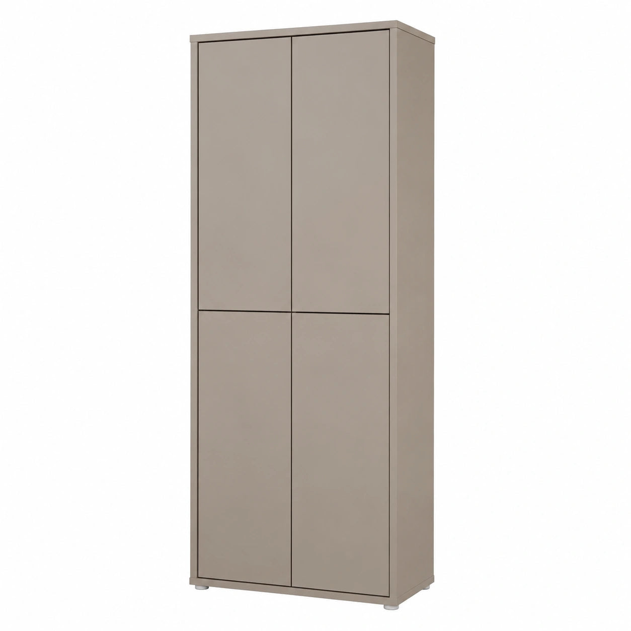 Moderner Schuhschrank ALICE SPRINGS, 4 Türen, Holzwerkstoff in Taupe, 74,5 x 191,9 x 34,9 cm