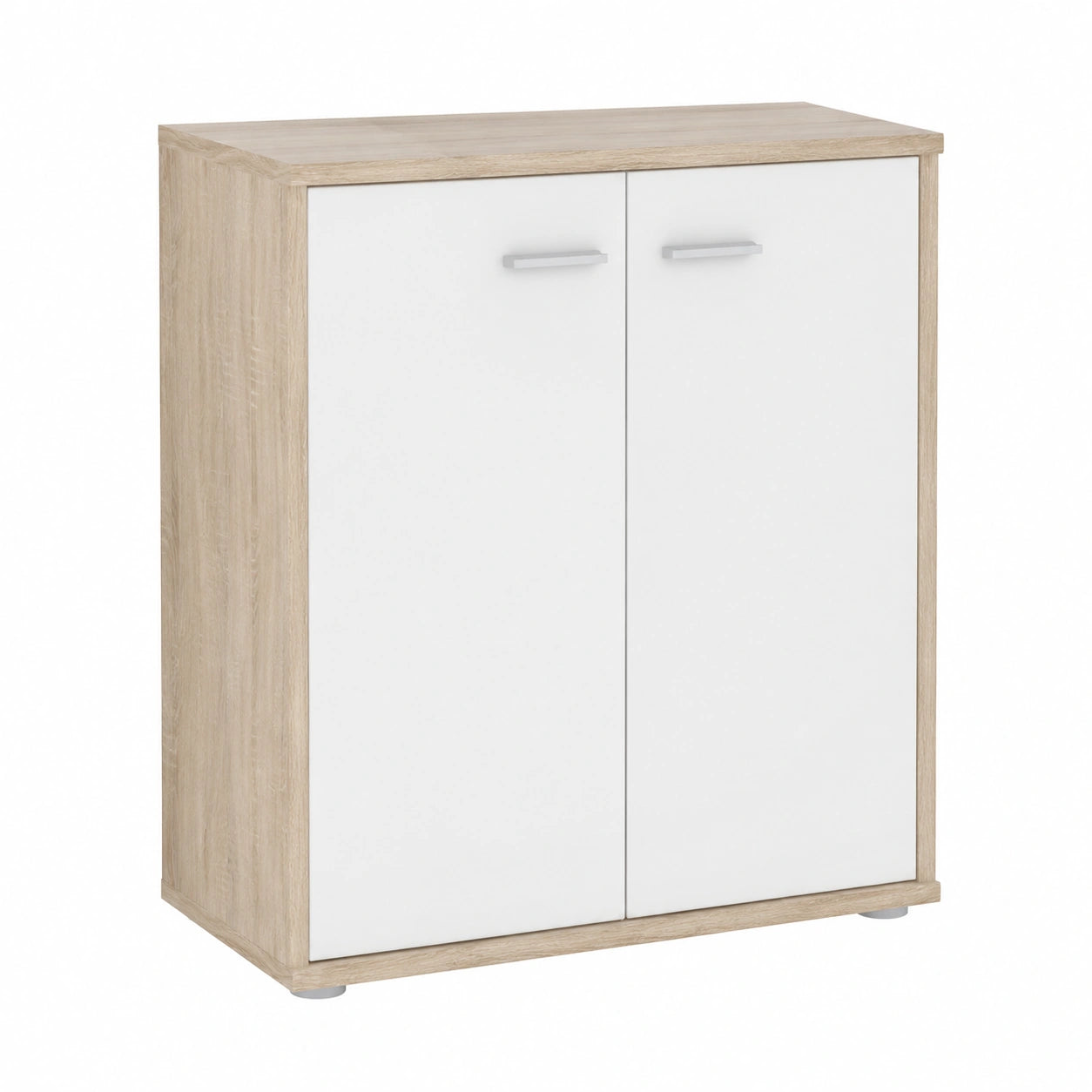 CARO-Möbel Sideboard Tommy in Sonoma Eiche/Weiß mit 2 Türen und Einlegeboden