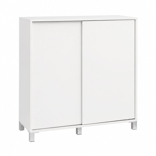 Feinschrank Schuhkommode Weiß Holz Groß 20 Paar Modernes Design