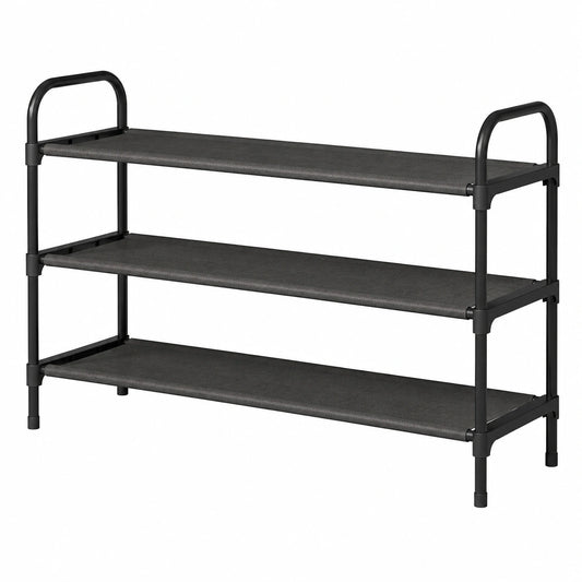 Stabiles Schuhregal für Flur und Schrank, platzsparend, 97 x 30 x 59 cm, schwarz